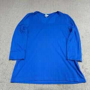 Chicos Blouse Blue Long Sleeve Women’s Size 0